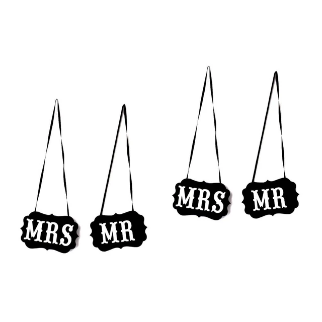 2 PIEZAS Par de accesorios fotográficos MR y MRS, Señales de silla MR y MRS,