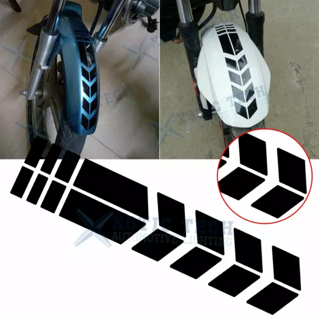 For Car Helmet Motorcycle Fender Decals Stickers Universal Fit Reflective Arrows