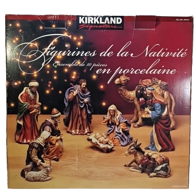 KIRKLAND SIGNATURE PORCELAIN Nativity Large Set Christmas 399707