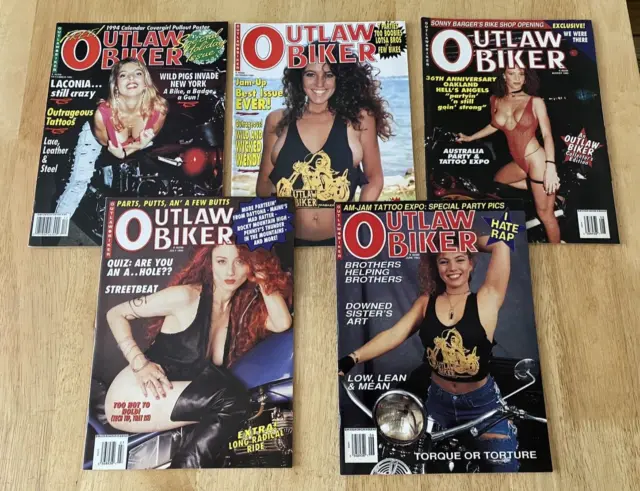 OUTLAW BIKER MAGAZINE 62 Issues Jan 1993 - 2001 +Spec Editions Perfect ...