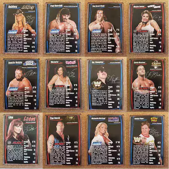 Fridge Magnet (FB6) Top Trumps Card WWE Wrestling Characters - Various Wrestlers