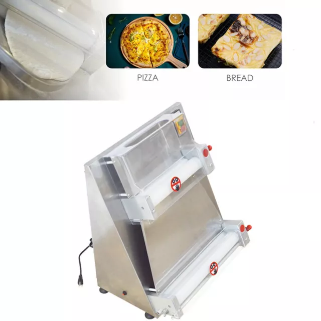 Electric Pizza Dough Roller Sheeter Automatic Pastry Press Making Machine 110V