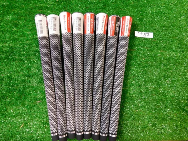 Golf Pride Tour Velvet 360 White Golf Grips 60 Round Black/White 8 pc New