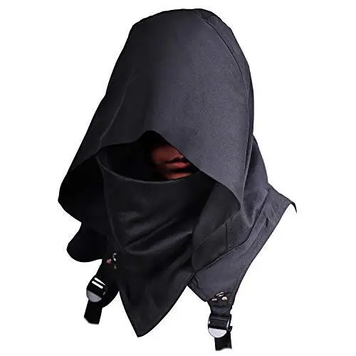 Cyberpunk Rogue Cowl Hood Scarf, Winter Unisex Neck Warmer Costume Hooded Cap...