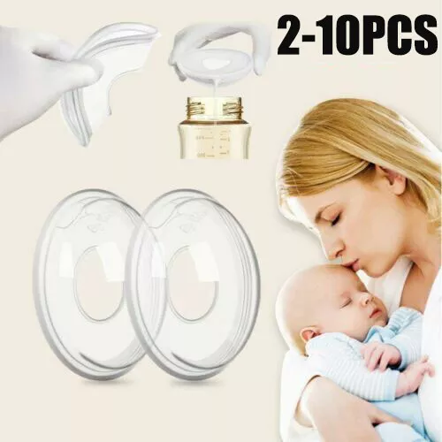 Breast Milk Collector Nursing Cups Reusable Collect Leakproof Silicone -10pack