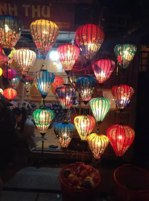 Vietnamesische orientalische Seide Bambus handgefertigte Laterne Lampe GLOBE oder BALLON 3 Größen 2