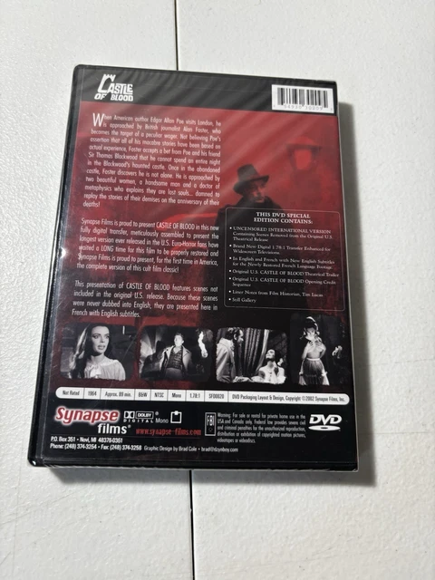 Synapse Films CASTLE OF BLOOD (DVD, 1964) Synapse Films Horror Movie NEW EUR 10,49 ...