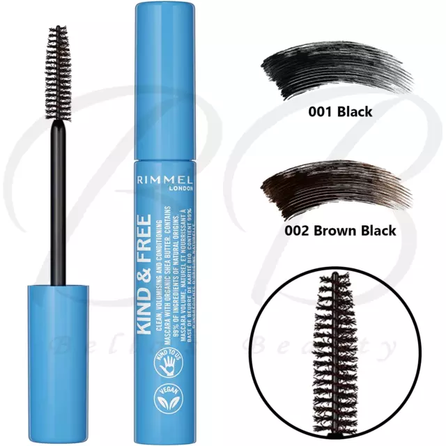 RIMMEL Kind & Free Conditioning Volume Mascara 7ml *001 Black / 002 Brown Black*