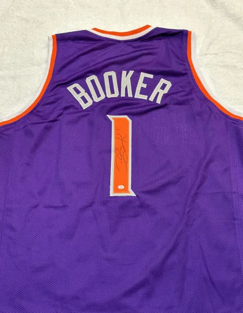Devin Booker Signed Suns Custom Framed Jersey Display (JSA