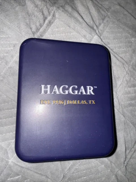 HAGGAR MEN'S RFID Protection Leather Wallet (2021) Brand New in metal ...