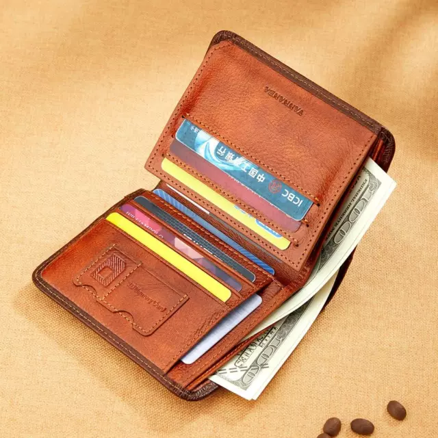 TRIFOLD WALLET FOR Men RFID Blocking Leather Wallets,Large Capacity ...