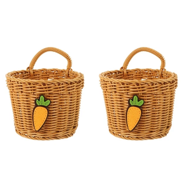 Cesto da appendere a parete in rattan in plastica cesto da stoccaggio cesto da parete vaso da fiori