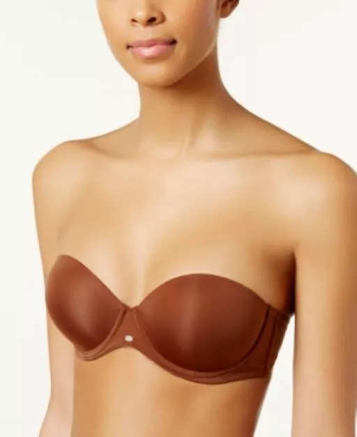 Calvin Klein Naked Glamour Convertible Strapless Push Up Bra Nude F3493  ,30DD