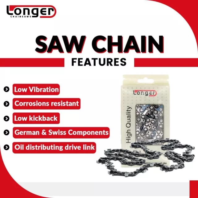 12" 14" 16" Inch 3/8LP 050 TUNGSTEN CARBIDE CHAINSAW CHAIN SEMI CHISEL for STIHL