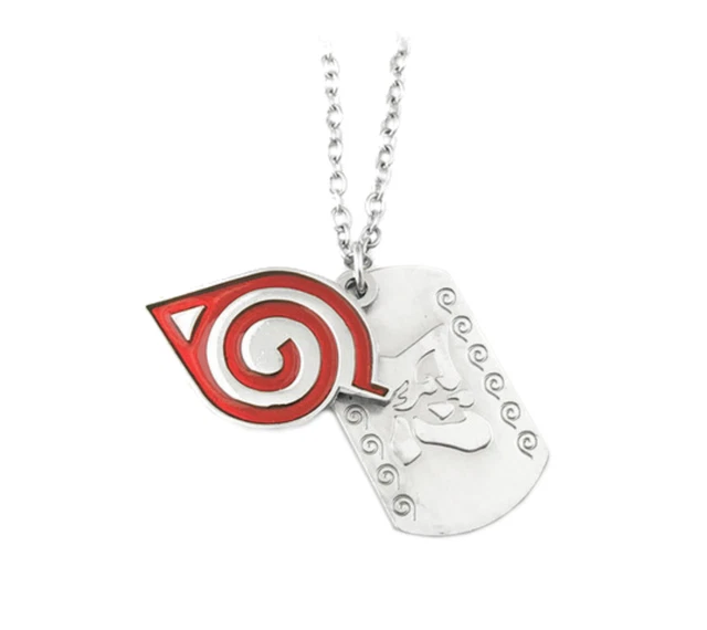 NARUTO DOG TAGS Logo Pendant Charm Necklace Anime Manga Novelty Gift 9