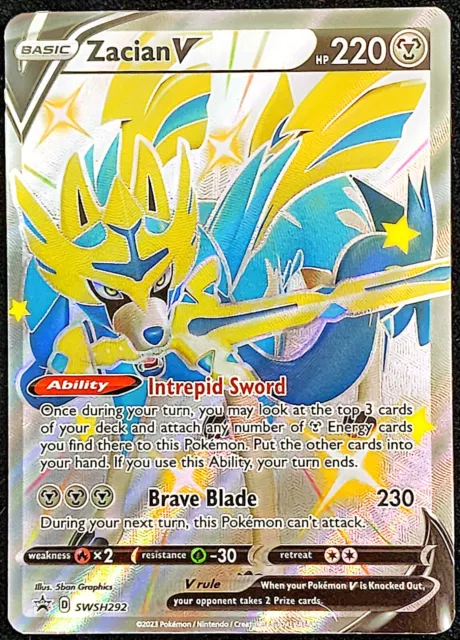 ZAMAZENTA V SWSH293 (Shiny) Black Star Promos Pokémon Card $4.00 - PicClick  AU