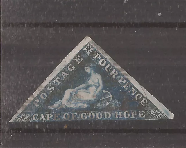 CAPE OF GOOD HOPE 1855-63 4d triangle vfu