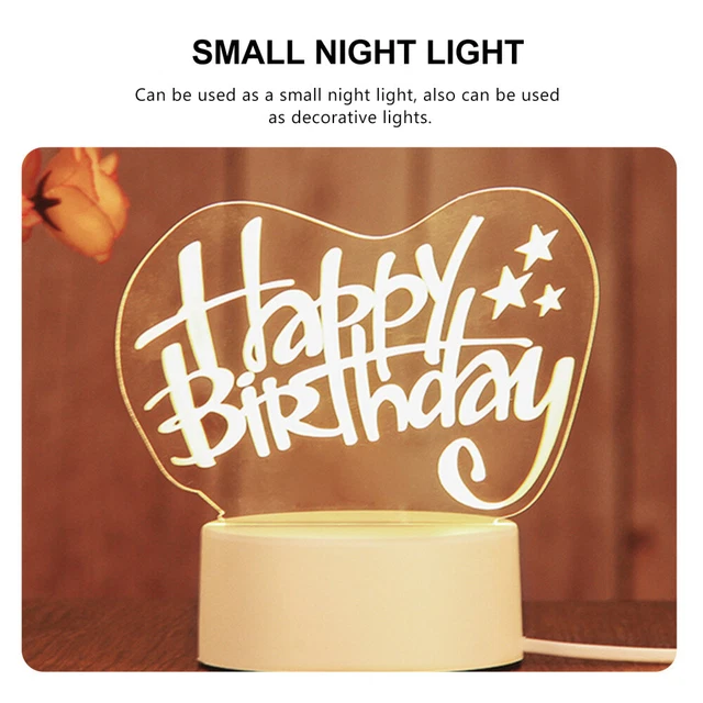 LAYOUT LED LIGHT Birthday Desk Visual Lamp Safe Table Christmas Night £
