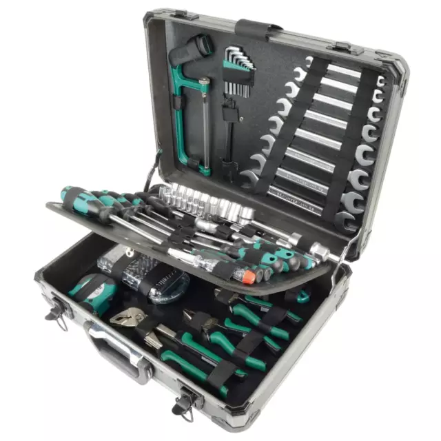 133-Piece Brüder Mannesmann Hand Tool Set in Aluminium Case - Essential Kit for