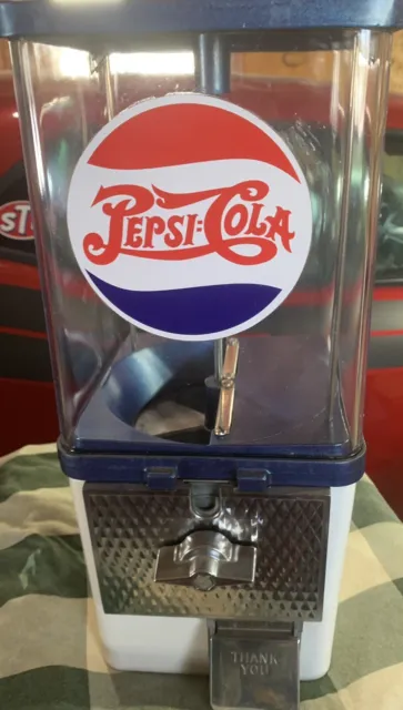 Komet Pepsi Cola Candy/Peanuts Not Gum Balls Machine. Works Great. Vending Lock