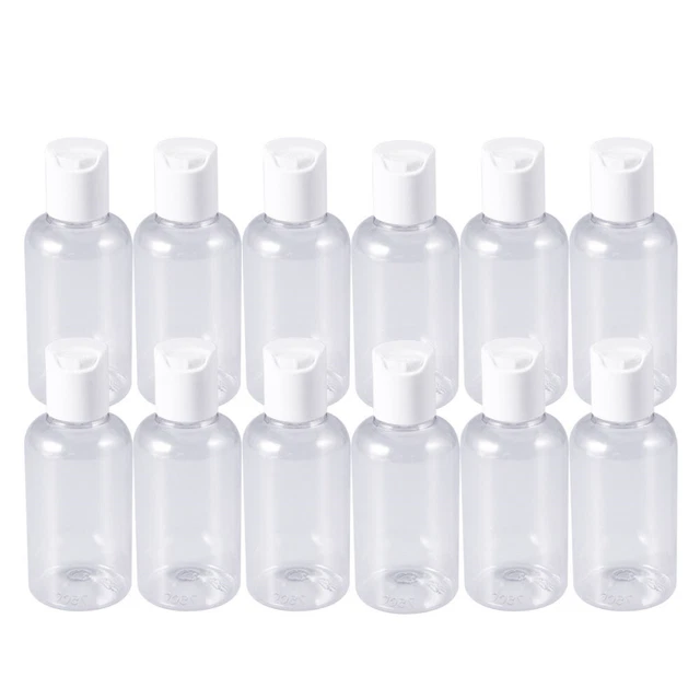 15 un. botellas de viaje vacías portátiles con tapas de disco maquillaje recargable exprimible