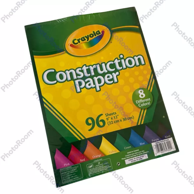 Hojas de papel de construcción Crayola de 9"" x 12""-96