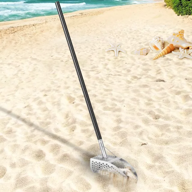 VEVOR Pelle à Sable Détecteur de Métaux Gamate Extracteur Plage Inox 20x29 cm