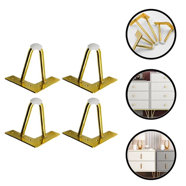 4 piezas patas de muebles de hierro modernos mesa de repuesto armario armario patas muebles