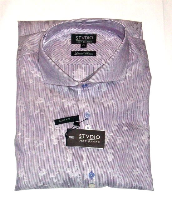 Jeff Banks Short Sleeve Shirts JEFF BANKS STVDIO Mens Long Sleeved