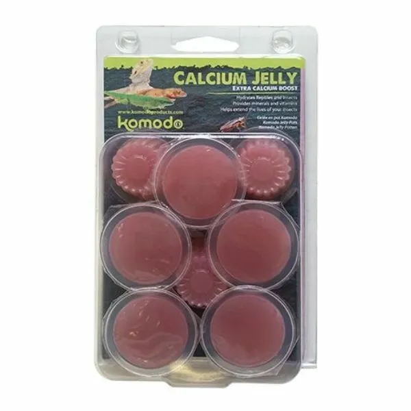 Komodo Reptile Calcium Jelly Pots 8pc for Food Insect Bug Cricket Beetle Vitamin