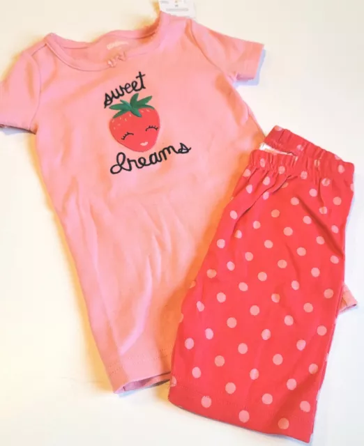 Gymboree Girls 18-24 Summer Strawberry Gymmies Pajamas NWT PJs Sweet Dreams pink