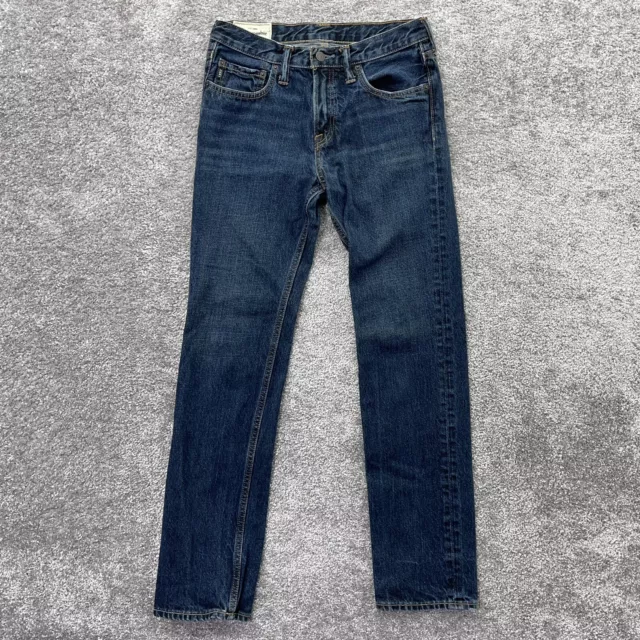 Abercrombie Kids Jeans 16 Blue The A&F Skinny Preppy Dark Wash Denim Boys