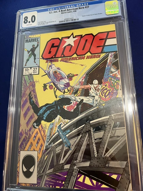 G. I. Joe A Real American Hero #27, CGC 8.0, Origin of Snake-Eyes