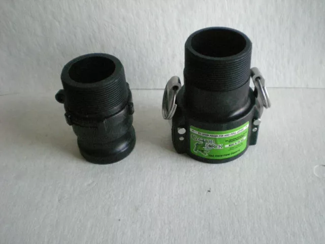 Gator Lock Cam Lever Coupling, 2" Female & Male Couplers , 2" Male NPT