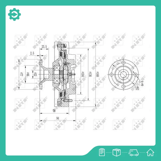 Ventilatore radiatore frizione per BMW Land Rover NRF 49611