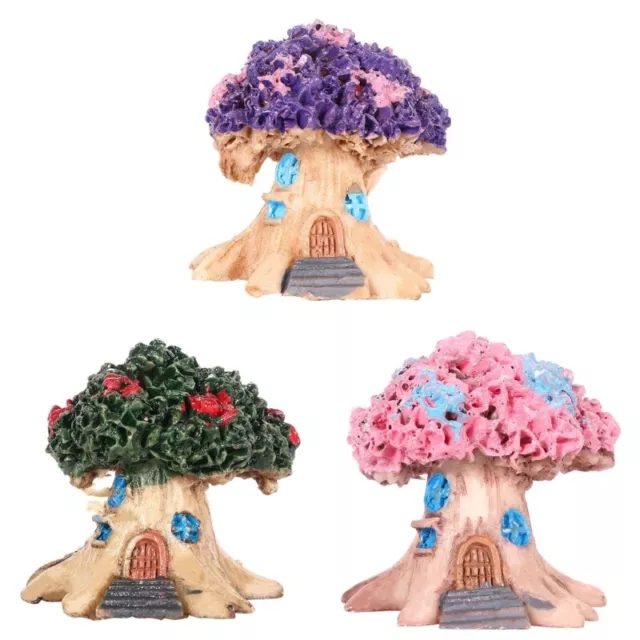 Miniature Tree House Figurine Decorative Mini Resin Sculpture Decor