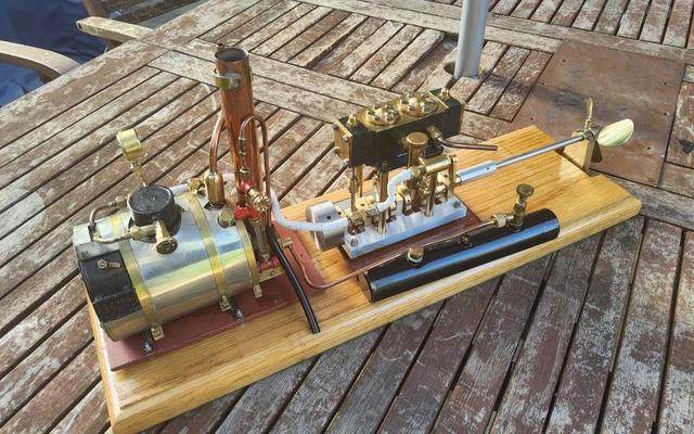 LIVE STEAM MARINE plant,compound engine, boiler and prop shaft ...