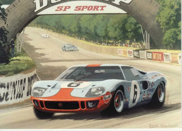 Gulf Ford GT40 Le Mans Du Mans 1969 Jacky Ickx Jackie Oliver John Wyer card