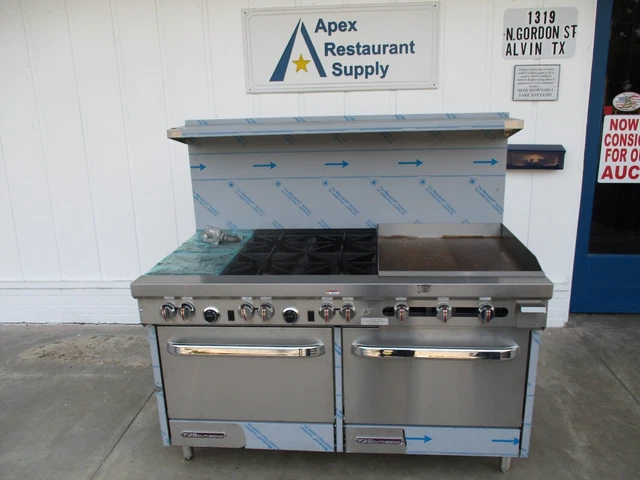 Southbend S601DD-2GR 60" 6 Burner Natural Gas Range w/Griddle & (2) Ovens, #7919