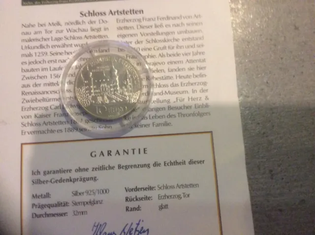10,00 Euro Österreich Schloss Artstetten 2004
