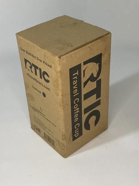 RTIC 16oz Travel Coffee Cup Stainless Double Wall Vacuum Insulated Charcoal 3