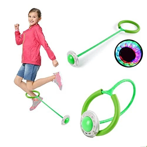 2Pcs Skip it Toy Sports Ankle Skip Ball, Light Up Skip it Skip Ball Ankle Toy...