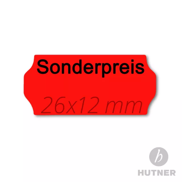 15.000 Preisauszeichner Etiketten 26x12 rot Sonderpreis