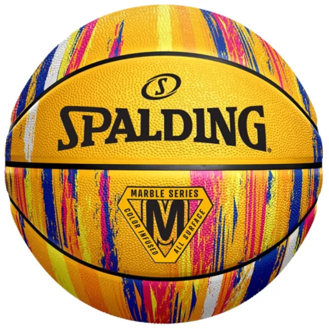 Spalding Marble Ball 84401Z, Unisexe, ballons de basket, Jaune