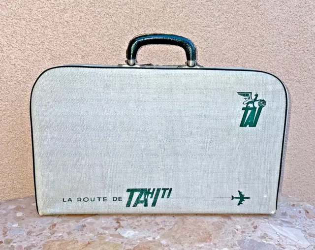 Valise De Cabine Vol Compagnie Aérienne : TAI - La route de Tahiti -Vintage 60’s 2