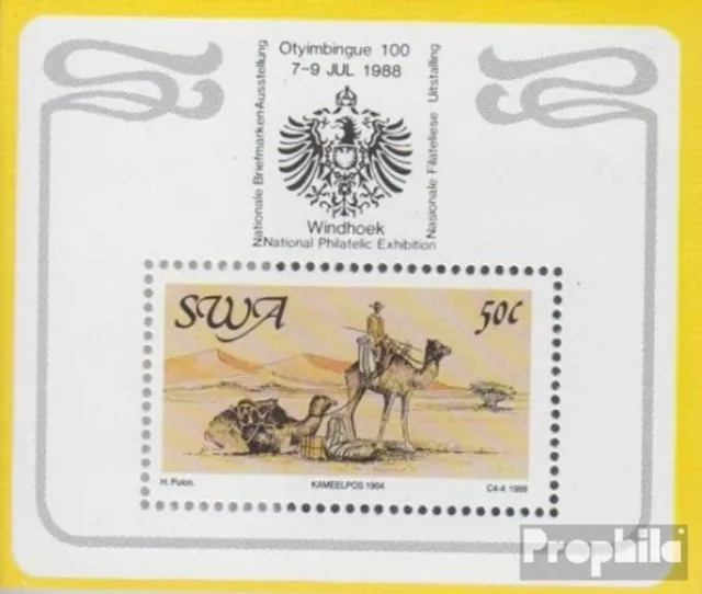 Namibia - África sudoccidental Bloque 9 (completa edición) usado 1988 100 años s