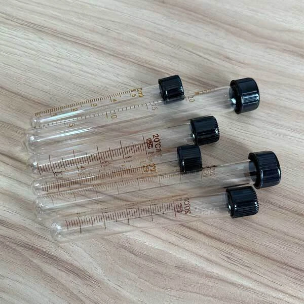 ROUND-BOTTOMED GLASS TUBES Chemistry Laboratory Sample Container with ...