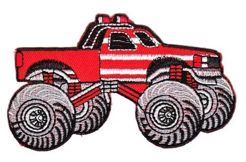 as27★Monster Truck Auto Aufnäher Bügelbild Applikation Patch Flicken 10 x 5,8 cm