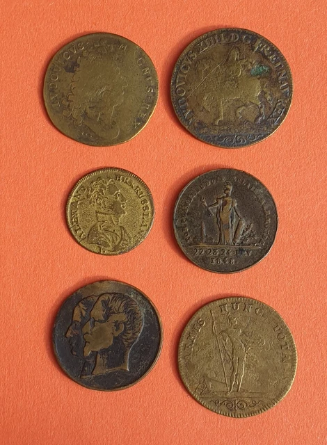 lot de 6 jetons a identifier