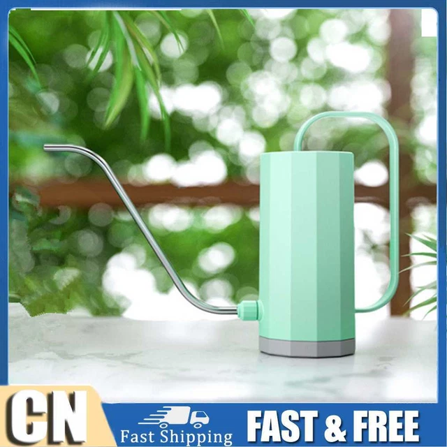 1000 ml regadera de acero inoxidable curvada boca maceta (verde)